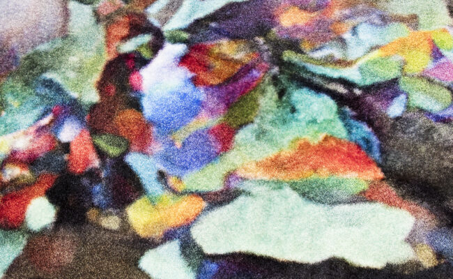 A colourful carpet by artist Celine Condorelli