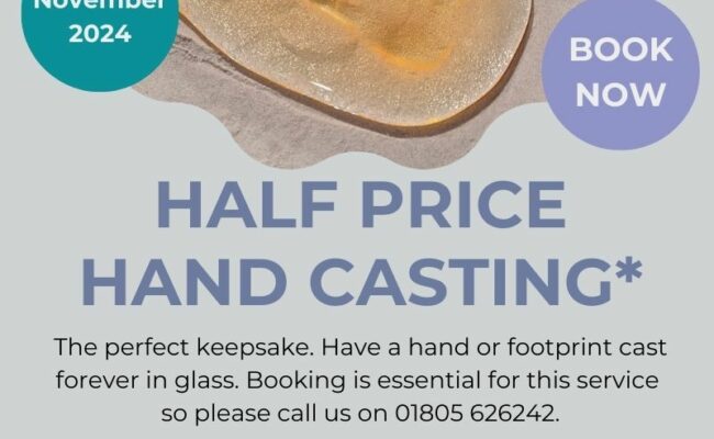 hand casting offer at Dartington Crystal