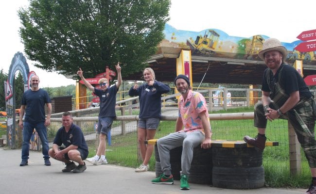 Keith Lemon filming at Diggerland