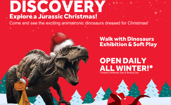 Dinosaurs dress for Christmas